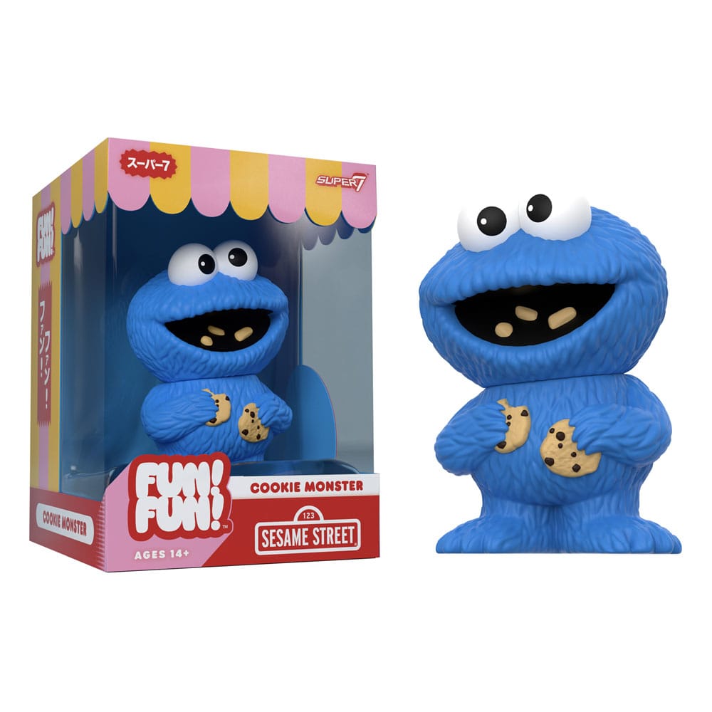 Sesame Street Figura Soft Vinyl FUN! FUN! Wave 02 Cookie Monster 13 cm   