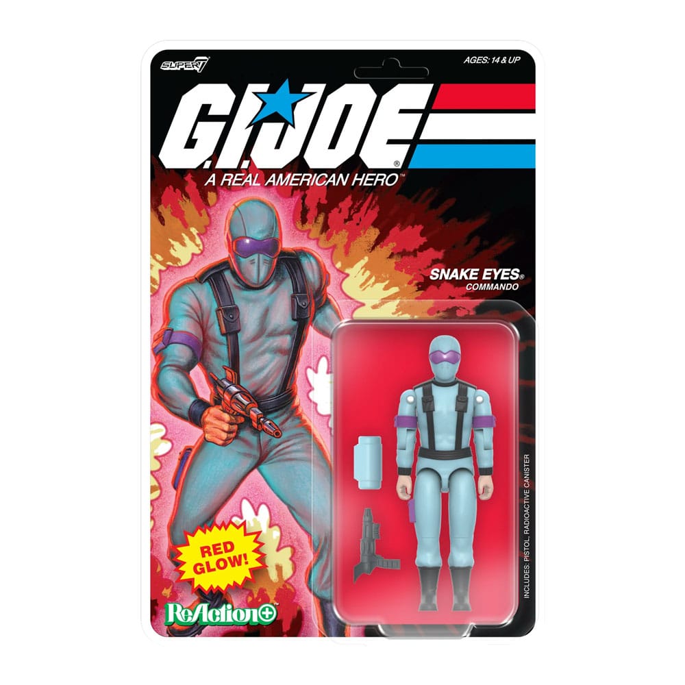 GI Joe Figura ReAction+ Wave 06 Snake Eyes (Red Glow, Crystal Poison) 10 cm    