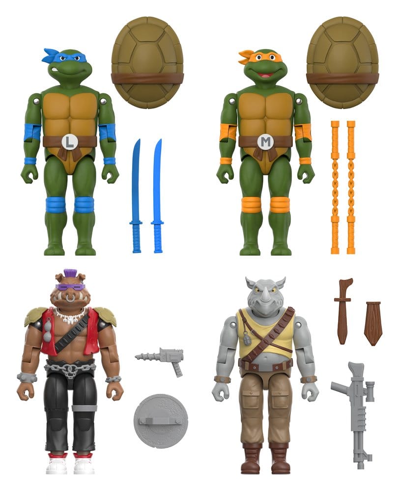 Teenage Mutant Ninja Turtles ReAction+ Figura Wave 02 Rocksteady
