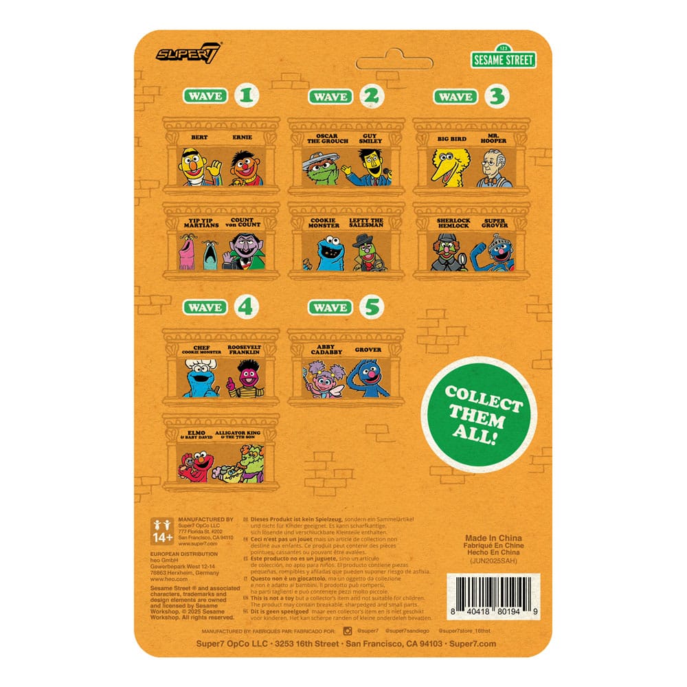 Sesame Street Figura ReAction Wave 05 Grover 10 cm     
