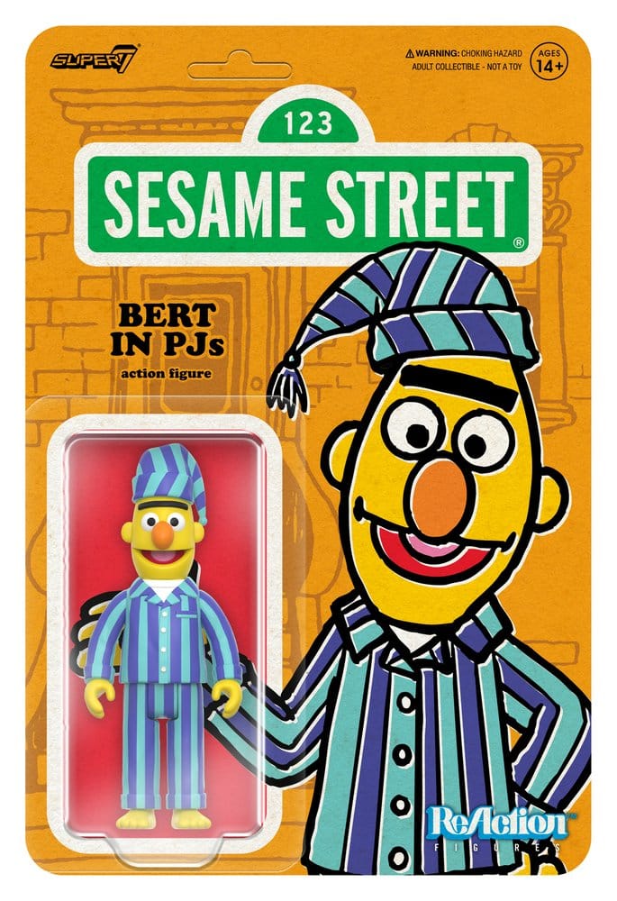 Sesame Street Figura ReAction Wave 06 Bert (PJ) 10 cm      