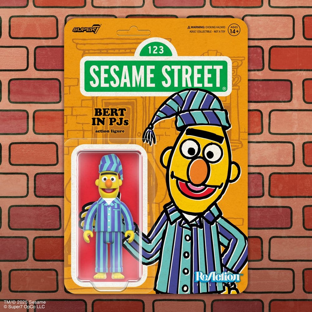 Sesame Street Figura ReAction Wave 06 Bert (PJ) 10 cm      