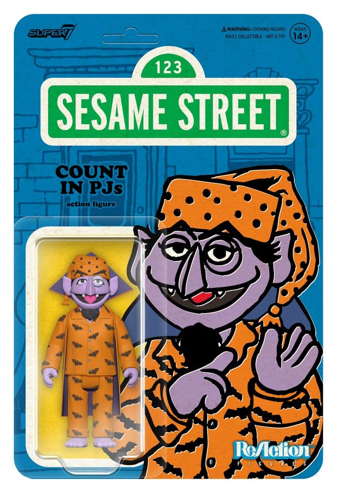 Sesame Street Figura ReAction Wave 06 Count Von Count (PJs) 10 cm      