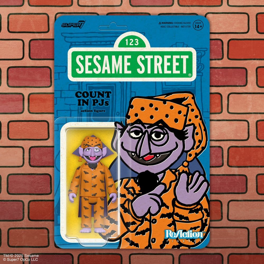 Sesame Street Figura ReAction Wave 06 Count Von Count (PJs) 10 cm      