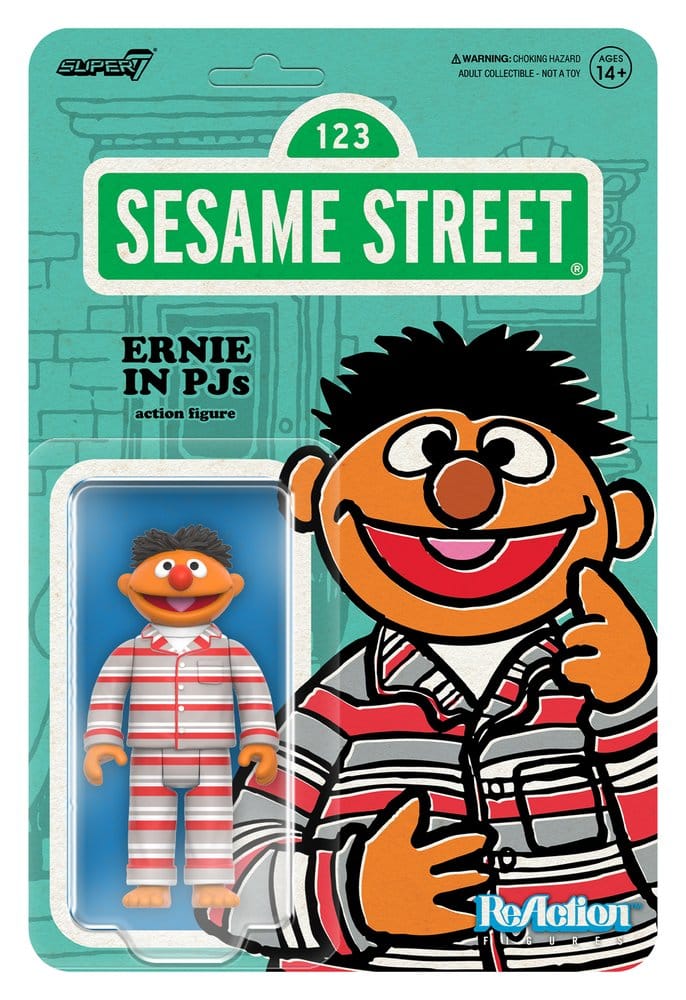 Sesame Street Figura ReAction Wave 06 Ernie (PJs) 10 cm      