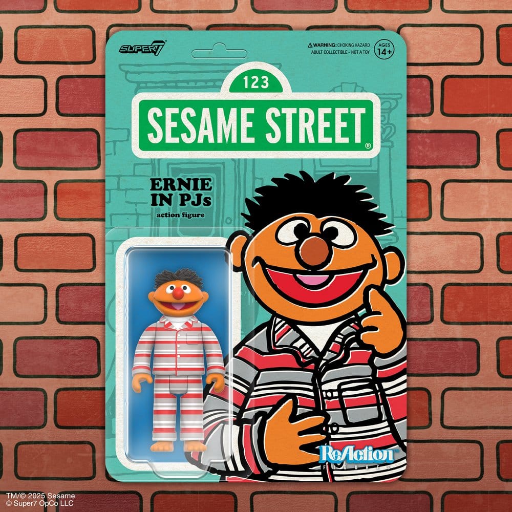 Sesame Street Figura ReAction Wave 06 Ernie (PJs) 10 cm      