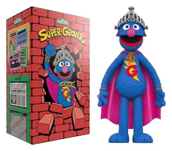Plaza Sésamo Figura Supersize Vinyl - Super Grover 36 cm