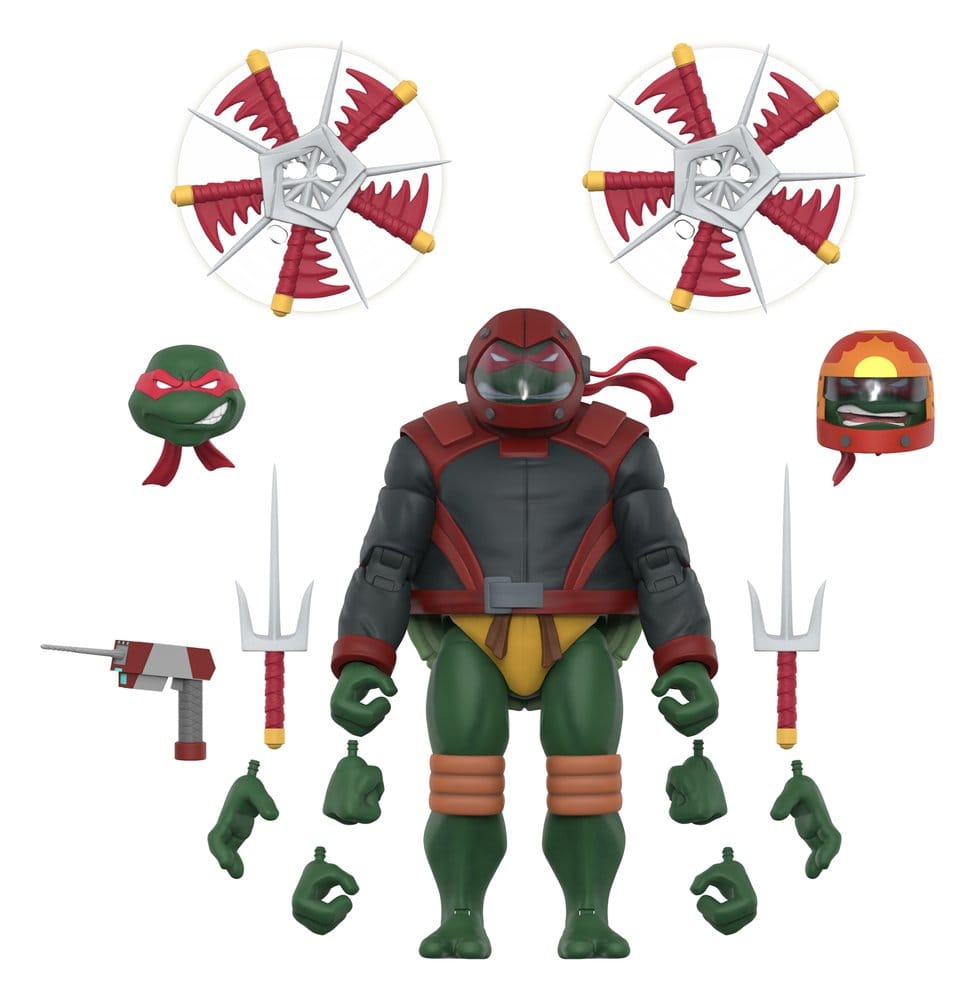 Teenage Mutant Ninja Turtles Ultimates Figura Wave 14 Raphael (Road Gear)