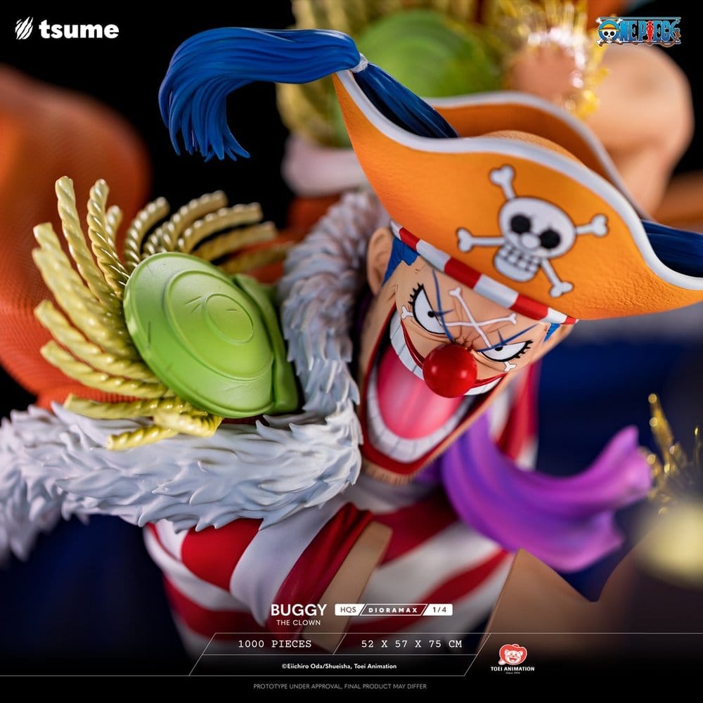 One Piece Figura 1/4 HQS Dioramax Buggy the Clown 75 cm