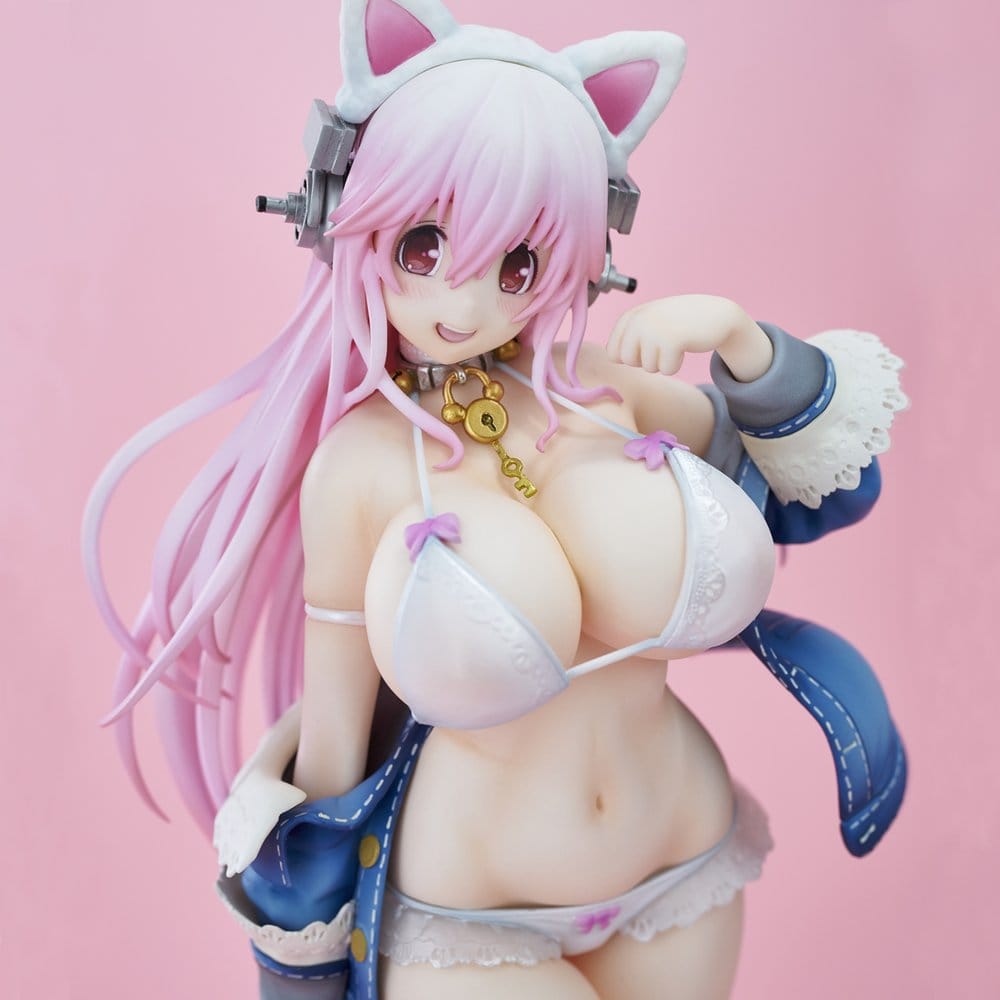 Super Sonico Figura PVC White Cat Ver. (Reissue) 27 cm