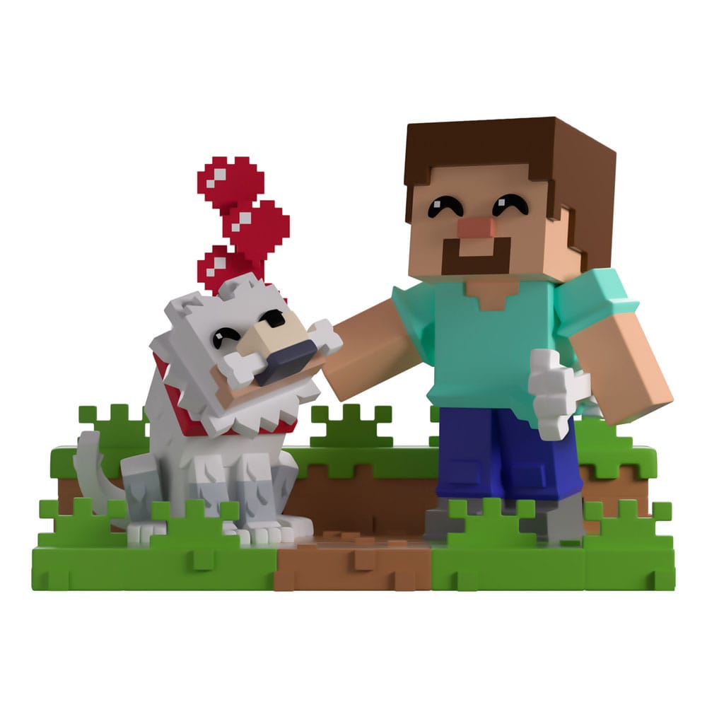 Minecraft Figura Vinyl Taming a Wolf 10 cm 