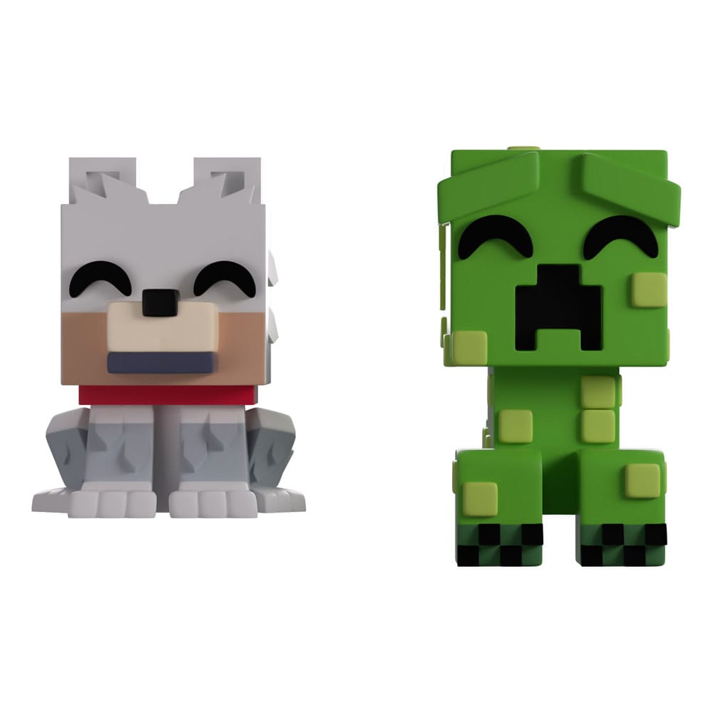 Minecraft Co. Figuras Vinyl Wolf and Creeper Monitor Buddiez       