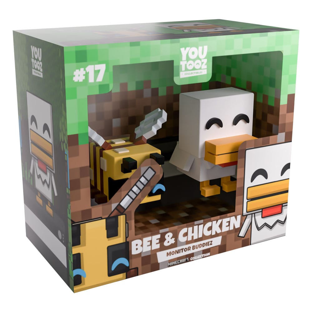 Minecraft Co. Figuras Vinyl Bee and Chicken Monitor Buddiez 