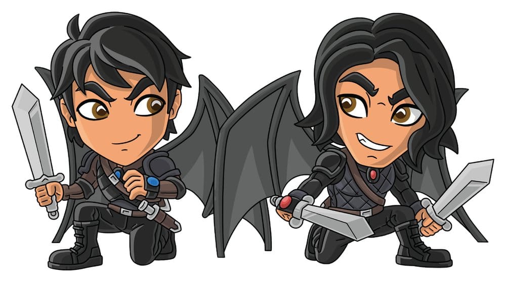A Court of Thorns and Roses Figura Vinyl Azriel and Cassian 11 cm